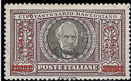 SOMALIA - 1924, Manzoni, 6 valori cpl. (55/60). Il 5 lire con Cert....