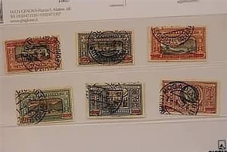 SOMALIA - 1924, Manzoni 6 valori cpl. (55/60) con annulli non garantiti.(USATO)