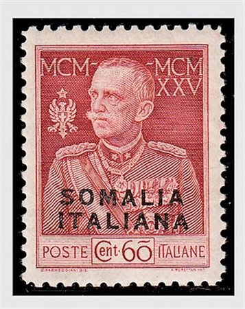 SOMALIA - 1925, Giubileo 60 c. (67). (Fotocopia cert. Caffaz).(GOMMA INTEGRA)