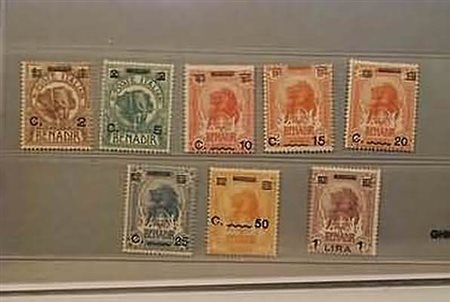 SOMALIA - 1926, Soprastampati sul valore in moneta somala, 8 valori cpl....