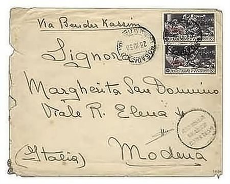 SOMALIA - 1930, AUTOCORRIERA/MOGADISCIO/BENDER CASSAM, cerchio, a lato, su...