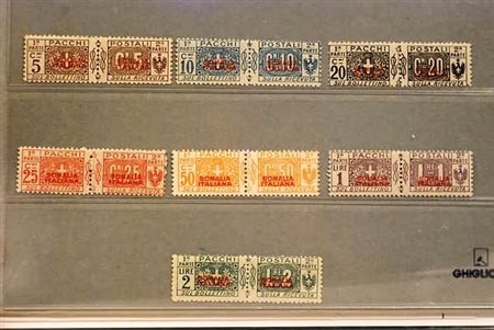 SOMALIA - 1926-31, Pacchi postali, non emessi, soprastampa rossa I tipo 7...