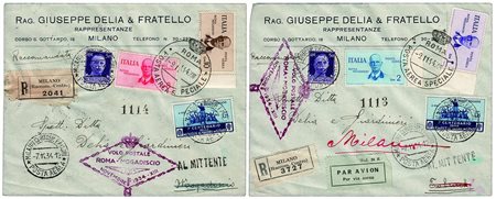 POSTA AEREA - 1934, ITALIA, volo Roma-Mogadiscio 6 valori cpl. (83/88) +...