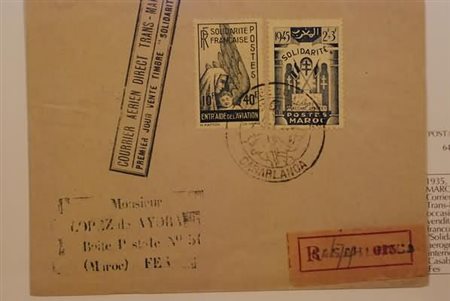POSTA AEREA - 1935, MAROCCO, Corriere aereo Trans-Maroc in occasione della...