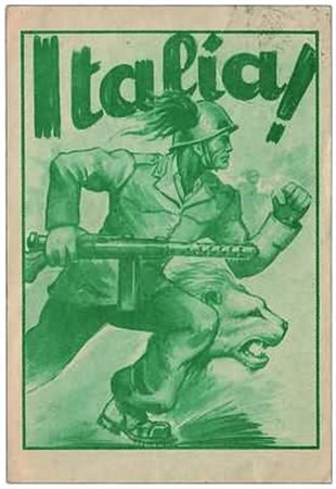 POSTA MILITARE E FRANCHIGIE - 1944, FRANCHIGIA-RSI, "Italia" (Pertile 38)...