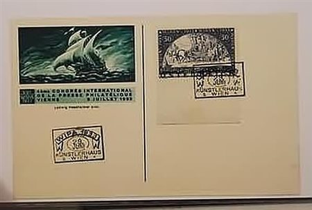 AUSTRIA - 1933, Wipa 50 + 50 g.(430) timbrato su cartolina.(USATO)