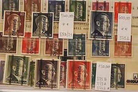 AUSTRIA - 1945, Hitler soprastampati 19 valori cpl. (553/71) + (572B, 573A,...