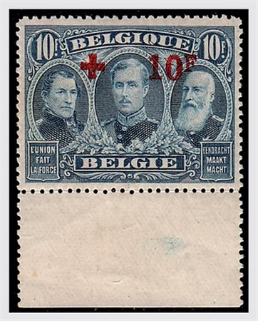 BELGIO - 1918, Pro Croce Rossa, 14 valori cpl. (150/63). (Cert. R.Diena alto...