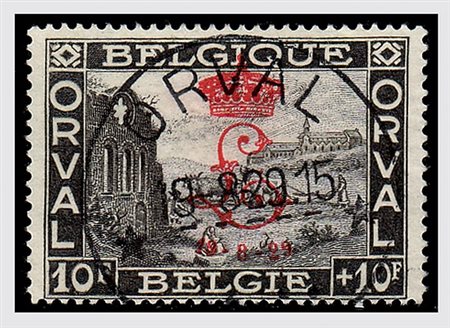 BELGIO - 1929, Abbazia di Orval, 9 valori cpl. (272A/K) usati. (Cert. R....