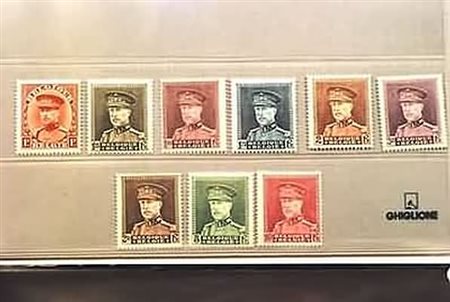 BELGIO - 1931-32, Re Alberto I, 9 valori cpl. (317/24).(GOMMA INTEGRA)