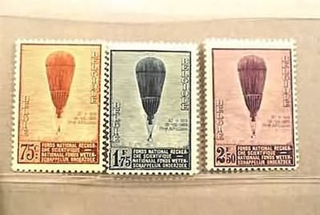 BELGIO - 1932, Ascensioni Piccard 3 valori cpl. (353/55).(GOMMA INTEGRA)