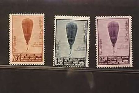 BELGIO - 1932, Ascensioni Piccard 3 valori cpl. (353/55).(GOMMA INTEGRA)