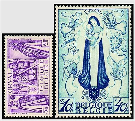 BELGIO - 1933, Orval II, 12 valori cpl. (363/74). (Cert. R. Diena)(GOMMA...