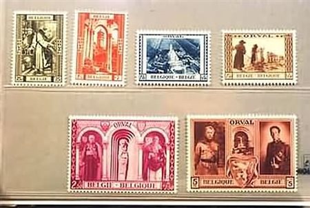 BELGIO - 1939, Orval III 6 valori cpl. (513/18).(GOMMA INTEGRA)