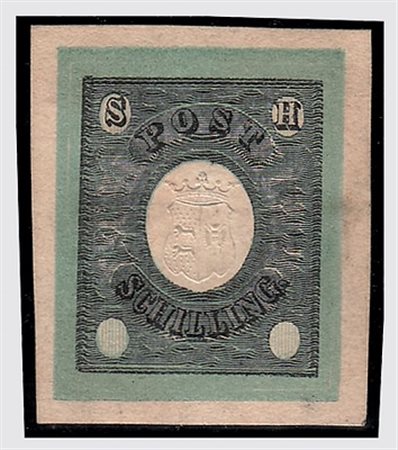 ANTICHI STATI TEDESCHI - 1850, SCHLESWIG - HOLSTEIN, (-) schilling verde e...