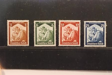 GERMANIA IMPERO E REICH - 1935, Ritorno della Sarre 4 valori cpl....