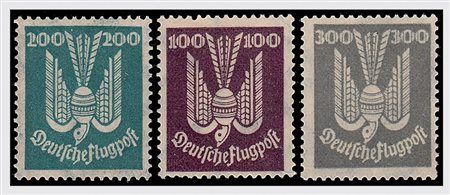 GERMANIA IMPERO E REICH - 1924, Posta aerea, 7 valori cpl. (20/26). (Cert....