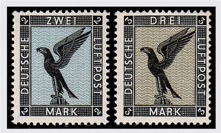 GERMANIA IMPERO E REICH - 1926-27, Posta aerea, Aquila 8 valori cpl....