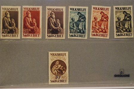AREA TEDESCA - 1928, SARRE, Beneficenza 7 valori cpl. (125/31).(GOMMA INTEGRA)