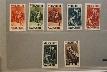 AREA TEDESCA - 1929, SARRE, Beneficenza 7 valori cpl. (132/38).(GOMMA INTEGRA)