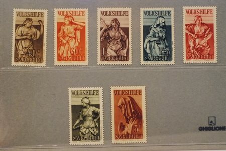 AREA TEDESCA - 1934, SARRE, Beneficenza 7 valori cpl. (165/71).(GOMMA INTEGRA)