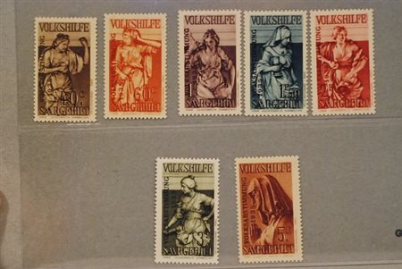 AREA TEDESCA - 1934, SARRE, Plebiscito 7 valori cpl. (189/95).(GOMMA INTEGRA)