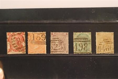 GRAN BRETAGNA - 1862, Piccole lettere, 5 val. cpl.(21/25).(USATO)