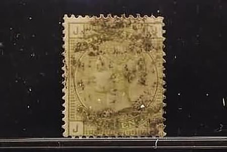 GRAN BRETAGNA - 1877, 4 p. verde salvia (59). Annullo un po' pesante. (Cert....