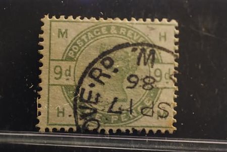 GRAN BRETAGNA - 1883, 9 p. verde (84).(USATO)