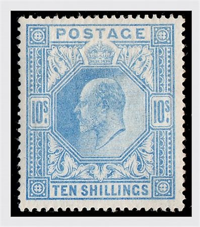 GRAN BRETAGNA - 1902, Edoardo VII 10 s. (120). da esaminare.(GOMMA ORIGINALE)