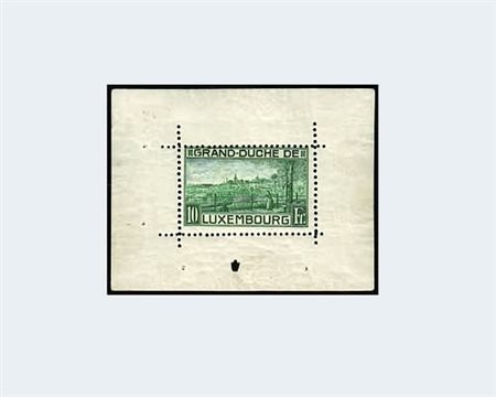 LUSSEMBURGO - 1923, Foglietto Veduta (1B).(GOMMA ORIGINALE)