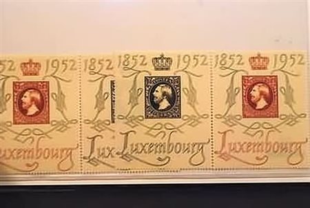 LUSSEMBURGO - 1952, CENTILUX 2 valori cpl. (453/54) in coppia, 2 serie.(GOMMA...