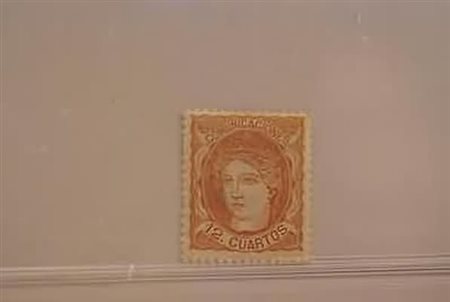 SPAGNA - 1856-59, 4 c. rosso (43) 2 blocchi di 10. Uno difettoso, da...