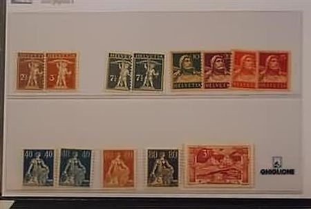 SVIZZERA - 1916-22, Soggetti vari, 12 valori cpl. (157/67) + (160a) +...