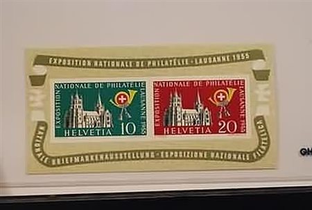 SVIZZERA - 1955, Foglietti, Esposizione Filatelica di Losanna (15).(GOMMA...