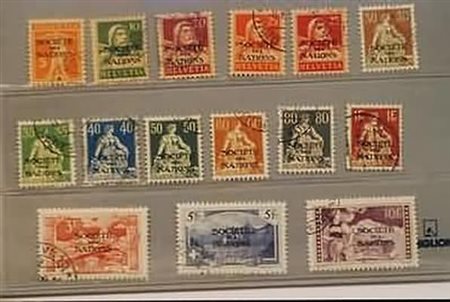 SVIZZERA - 1922, Servizio, Societè des Nations 15 valori cpl. (17/31).(USATO)