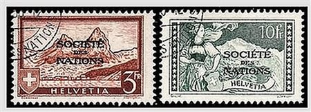 SVIZZERA - 1924-37, Servizio, Societè des Nations 21 valori cpl....