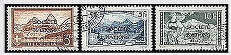 SVIZZERA - 1924-37, Servizio, soprastampati "Societé des Nations" 21 valori...