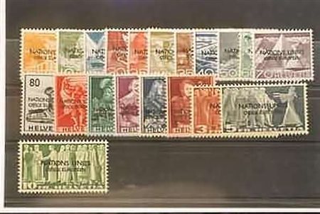 SVIZZERA - 1950, Servizio, Nations Ynies Office Europeen 20 valori cpl....