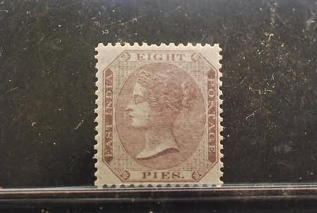 COLONIE INGLESI - 1860, INDIA, 8 p. porpora (S.G.52-Lst. 75).(GOMMA INTEGRA)