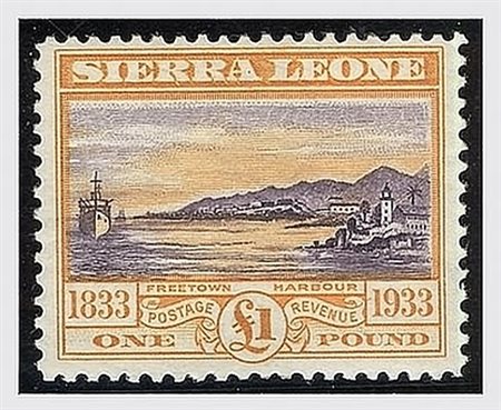 COLONIE INGLESI - 1933, SIERRA LEONE, Centenario abolizione schiavitù 1...