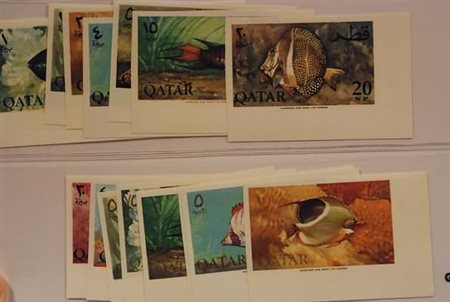 QATAR - 1965, Pesci del Golfo Persico 17 valori cpl. (Yv. 69/85) non...