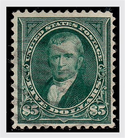 STATI UNITI - 1895, Marshall, 5 $ verde (141). (Cert.Terrachini).(USATO)