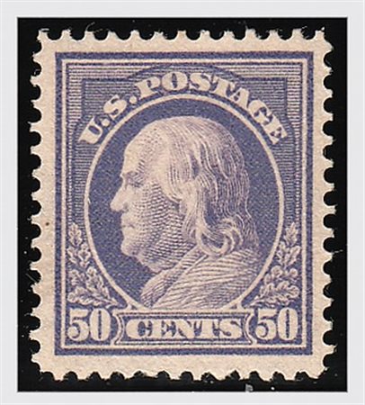 STATI UNITI - 1912, Franklin 50 c. violetto (Unif. 268 - Yv. 193A) ben...