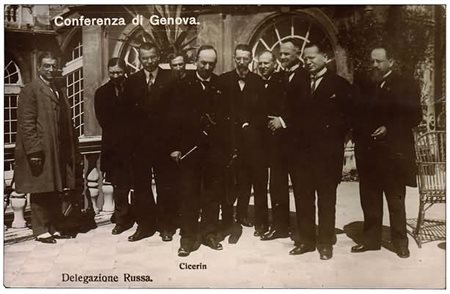 CARTOLINE - 1922, GENOVA, Conferenza di Genova, la Delegazione Russa, non...