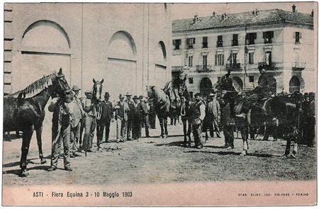 CARTOLINE - 1903, ASTI, Fiera Equina, nuova.(LETTERA)
