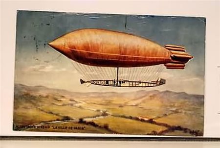 CARTOLINE - 1909, AVIAZIONE - DIRIGIBILI, cartolina illustrata del Dirigibile...