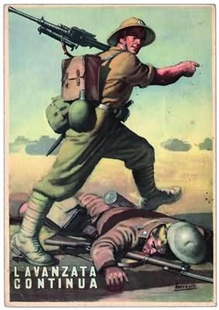 CARTOLINE - ILLUSTRATORI- Boccasile, "L'avanzata continua" (Arrasich 197)...