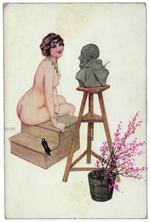 CARTOLINE - ILLUSTRATORI-KIRCHNER, 5 cartoline di nudi femminili, nuove....