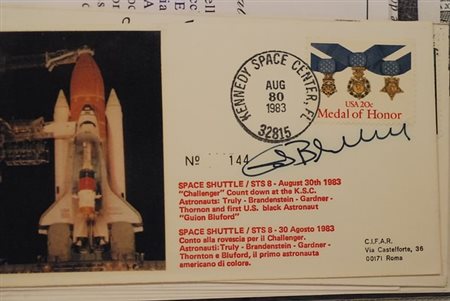 TEMATICHE - 1983, SPAZIO USA, "Space Shuttle STS - 8", 4 buste commemorative...